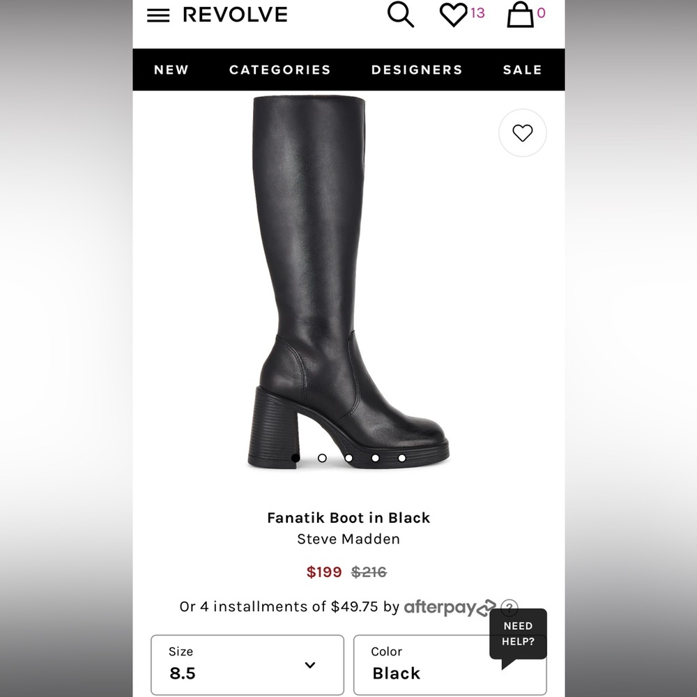 Steve Madden “Fanatik” Platform Boots